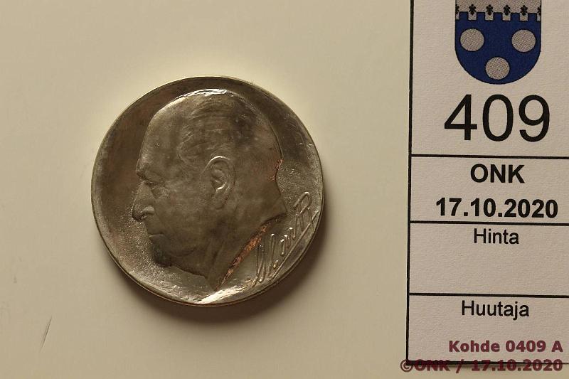 k-0409-a.jpg - Kohde 409 (kuva 1/2), lhthinta: 10 € / myyntihinta: 17 € 100 kr 1982 KM#426 Ag, 24,73g/925, Anniversary of King Olav's Reign, kunto: 9