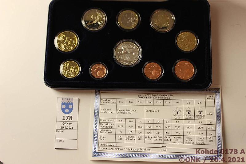 k-0178-a.jpg - Kohde 178, lhthinta: 60 € / myyntihinta: 60 € 2006 Proof, Ag-jetoni, laatikko, tod., kunto: 10