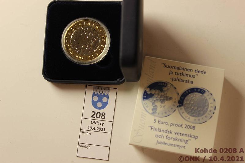 k-0208-a.jpg - Kohde 208, lhthinta: 10 € / ei tarjouksia 5 € 2008 Proof, Tiede ja tutkimus, kaps, laatikko, tod, kunto: 10