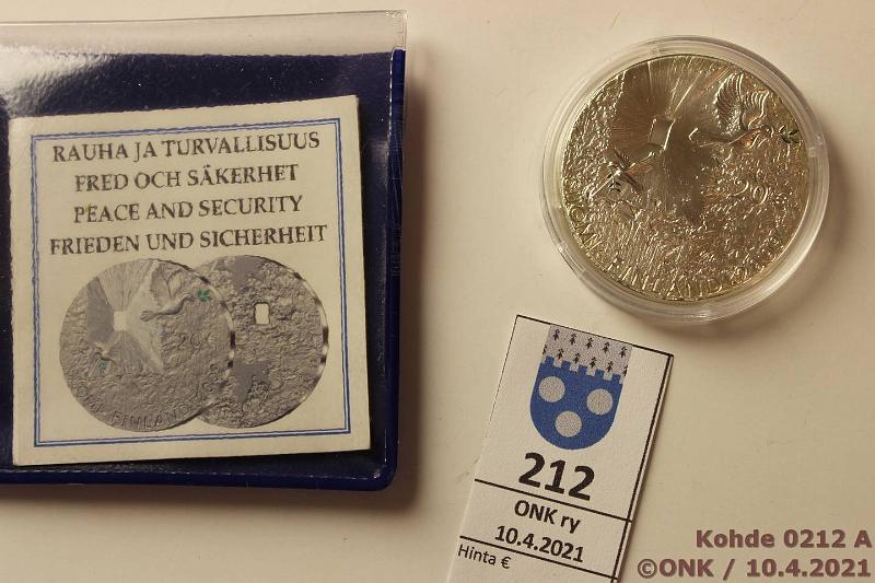 k-0212-a.jpg - Kohde 212, lhthinta: 25 € / ei tarjouksia 20 € 2009 Ag, Proof, Rauha ja turvallisuus, kotelo, tod, kunto: 10