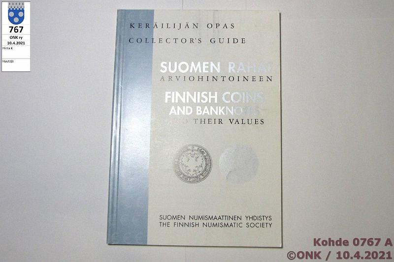 k-0767-a.jpg - Kohde 767, lhthinta: 3 € / myyntihinta: 3 € Suomen Numismaattinen Yhdistys ry 2002 Kerilijn opas - Suomen rahat arviohintoineen, 8. painos, kunto: 9