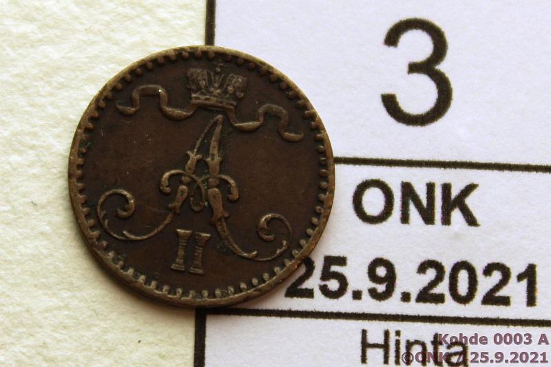 k-0003-a.jpg - Kohde 3 (kuva 1/3), lhthinta: 8 € / myyntihinta: 13 € 1 p 1867 SNY 4.2, prvja, pij, kunto: 4