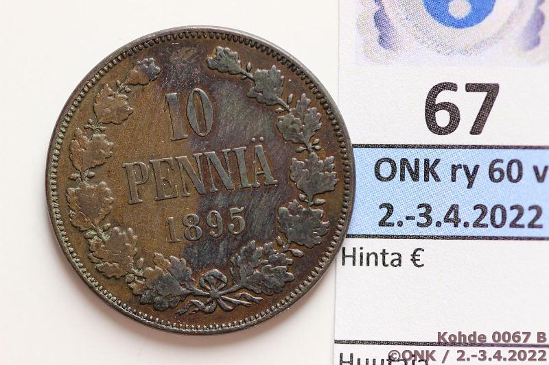 k-0067-b.jpg - Kohde 67 (kuva 2/2), lhthinta: 25 € / ei tarjouksia 10 p 1895 Hyv kunto tlle vuodelle!, kunto: 5