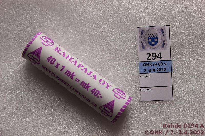 k-0294-a.jpg - Kohde 294, lhthinta: 10 € / myyntihinta: 16 € 1 mk 1995 Rp rulla, kunto: 9