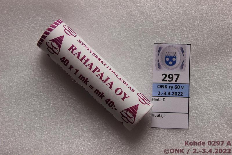 k-0297-a.jpg - Kohde 297, lhthinta: 10 € / myyntihinta: 10 € 1 mk 1998 Rp rulla, sokko, km 1998, kunto: 9