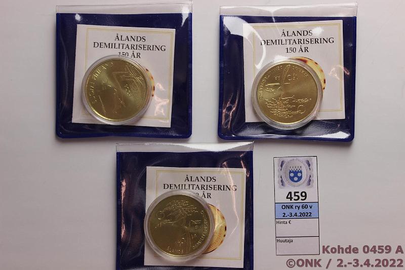 k-0459-a.jpg - Kohde 459, lhthinta: 15 € / myyntihinta: 15 € 5 € 2006 (3) Ahvenanmaan demilitarisointi, kapselit ja tod, kunto: 9