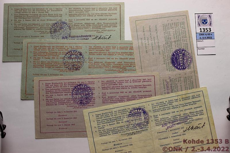 k-1353-b.jpg - Kohde 1353 (kuva 2/2), lhthinta: 95 € / myyntihinta: 95 € Eesti Port Kunda 1 - 25 rpl (5) 1941 1, 3, 5, 10 ja 25r, kunto: 5-7