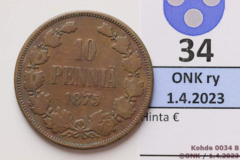 k-0034-b.jpg - Kohde 34 (kuva 2/2), lhthinta: 65 € / ei tarjouksia 10 p 1875 Ehjt reunat, kunto: 2/3