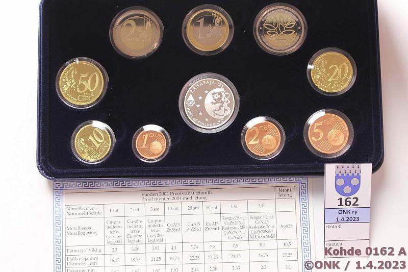 k-0162-a.jpg - Kohde 162 (kuva 1/2), lhthinta: 150 € / myyntihinta: 150 € 2004 Proof, sis risurahan, kunto: 10