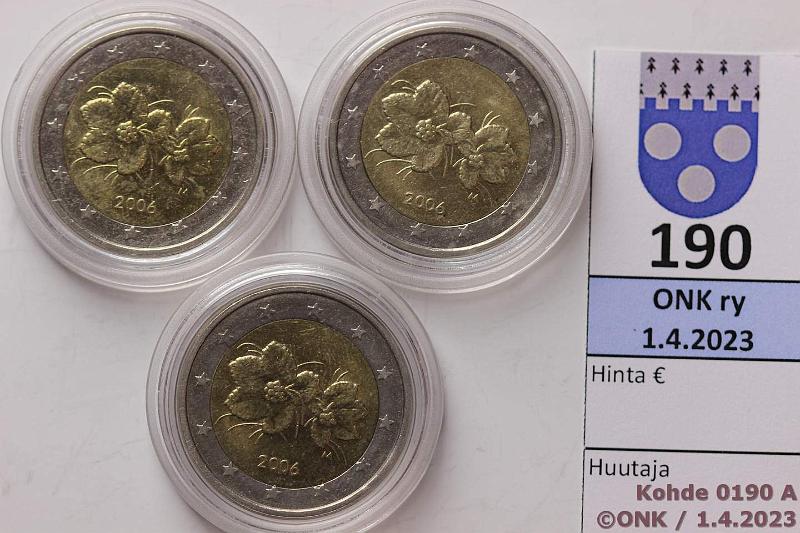 k-0190-a.jpg - Kohde 190 (kuva 1/2), lhthinta: 60 € / myyntihinta: 140 € 2 € 2006 (3) Vr kartta, kaps, kunto: 6-8