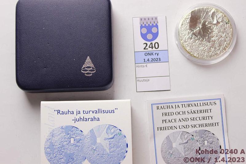 k-0240-a.jpg - Kohde 240, lhthinta: 25 € / myyntihinta: 25 € 20 € 2009 Ag, Proof, Rauha ja turvallisuus, kotelo, tod, kunto: 10