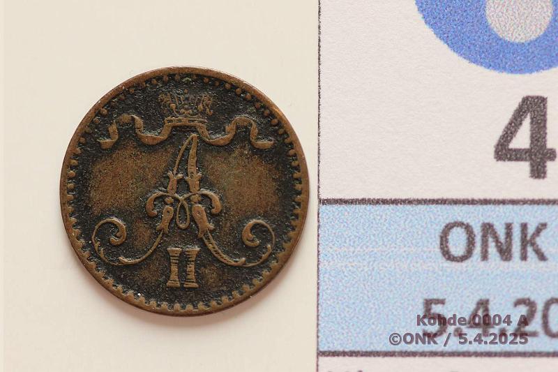 k-0004-a.jpg - Kohde 4 (kuva 1/2), lhthinta: 25 € 1 p 1867 SNY 4.2, kunto: 5/6