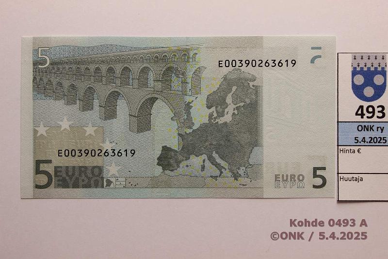 k-0493-a.jpg - Kohde 493, lhthinta: 10 € Slovakia 1/2/E/E10 E00390263619 Tri E010 A2, kunto: 9