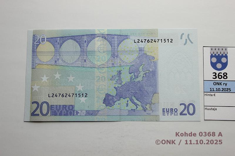 k-0368-a.jpg - Kohde 368, lhthinta: 30 € / ei tarjouksia Suomi 3/2/L/P11 L24762471512 P011 G2 Tri, kunto: 9