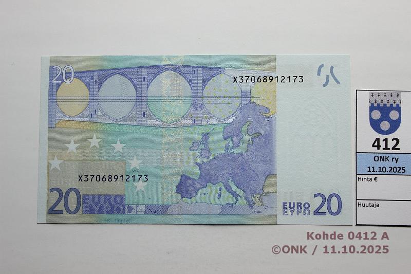 k-0412-a.jpg - Kohde 412, lhthinta: 32 € / ei tarjouksia Saksa 3/3/X/E8 X37068912173 E008 C3 Dra, painumia, kunto: 8
