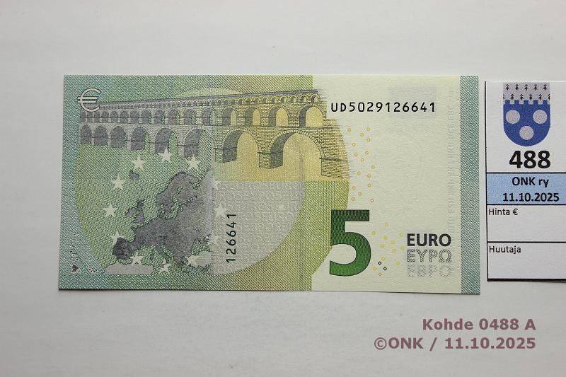 k-0488-a.jpg - Kohde 488, lhthinta: 10 € / ei tarjouksia Ranska 1/3/U2 UD5029126641 U002 F4 Dra, kunto: 9