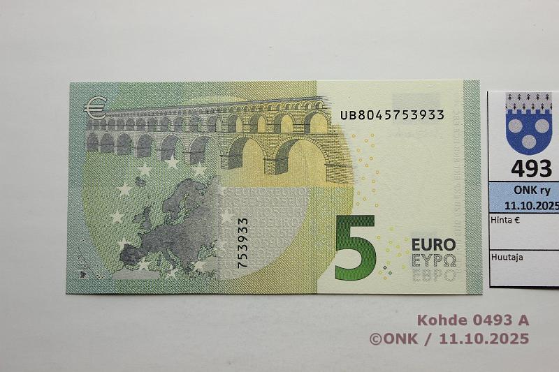 k-0493-a.jpg - Kohde 493, lhthinta: 8 € / ei tarjouksia Ranska 1/3/U3 UB8045753933 U003 I2 Dra, kunto: 9