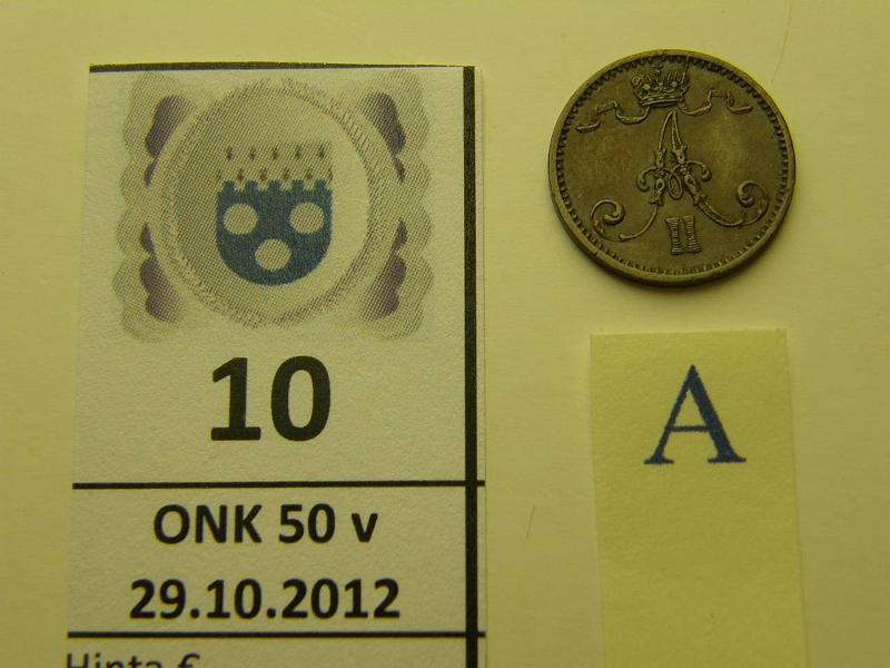 k-0010-a.jpg - Kohde 10 (kuva 1/2), lhthinta: 10 € 1 p 1874, kunto: 6