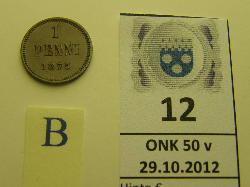 k-0012-b.jpg - Kohde 12 (kuva 2/2), lhthinta: 35 € 1 p 1875 tumma kiilto, kaunis!, kunto: 7