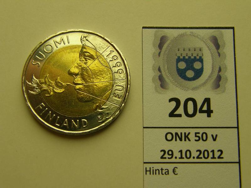 k-0204-a.jpg - Kohde 204, lhthinta: 10 € 10 mk 1999 EU, liekinpuhaltaja, kunto: 9