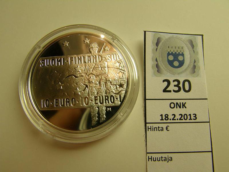 k-0230-a.jpg - Kohde 230, lhthinta: 27 € 10 € 2005 Ag, Proof, Tuntematon sotilas, kapseli, kunto: 10