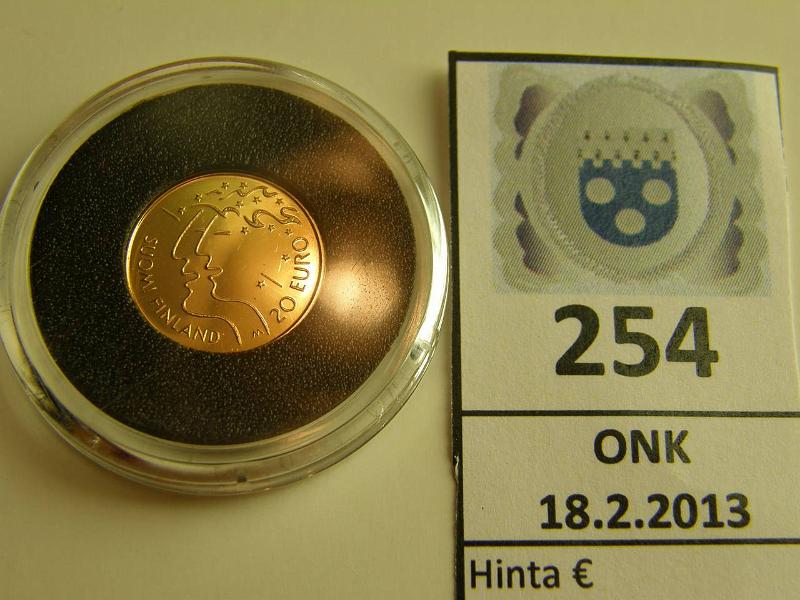 k-0254-a.jpg - Kohde 254, lhthinta: 40 € 20 € 2005 Au, Proof 1,0 g/900, EM-kisat, kapseli, kunto: 10