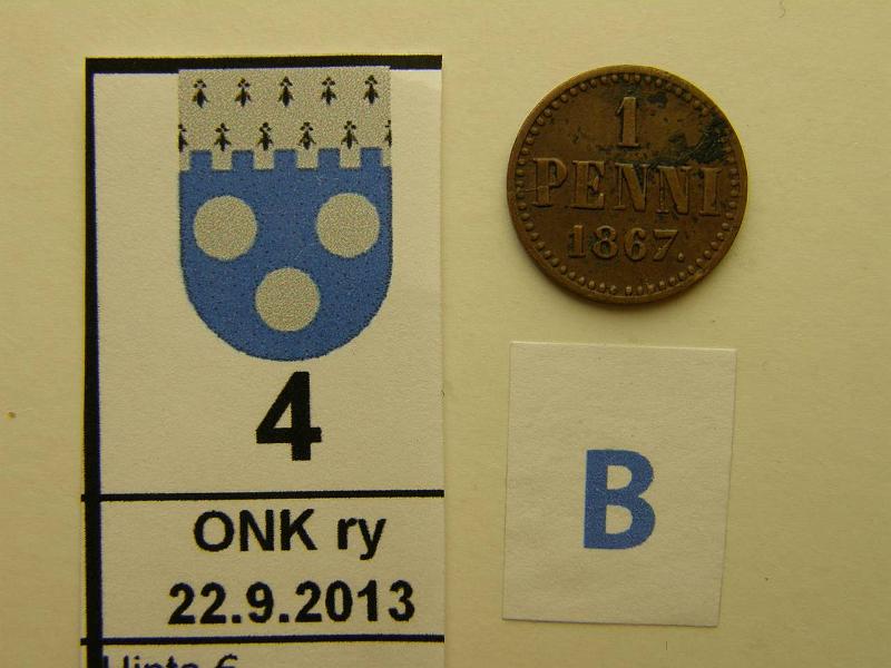 k-0004-b.jpg - Kohde 4 (kuva 2/2), lhthinta: 10 € / myyntihinta: 10 € 1 p 1867 SNY 4.2. eprvja, sypym, kunto: 5/4