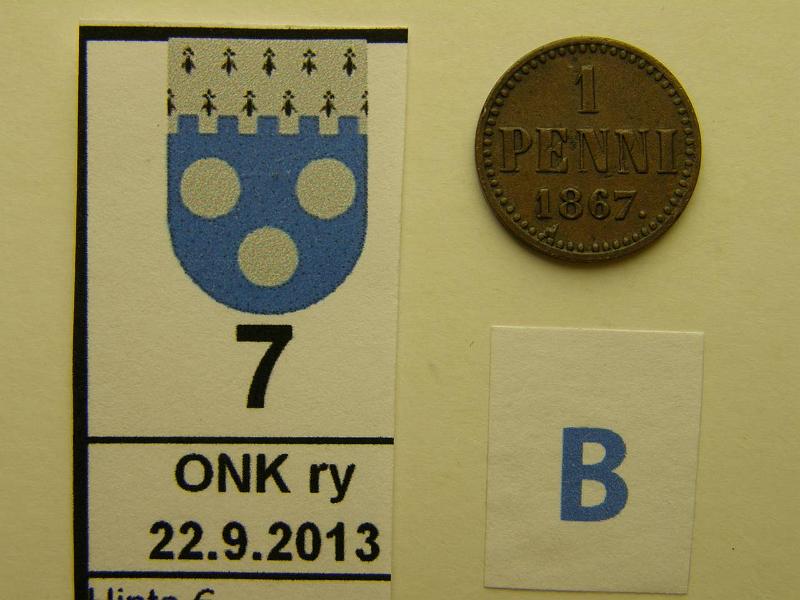 k-0007-b.jpg - Kohde 7 (kuva 2/2), lhthinta: 20 € 1 p 1867 SNY 4.2, Parikka 1.11, eprv, kunto: 6