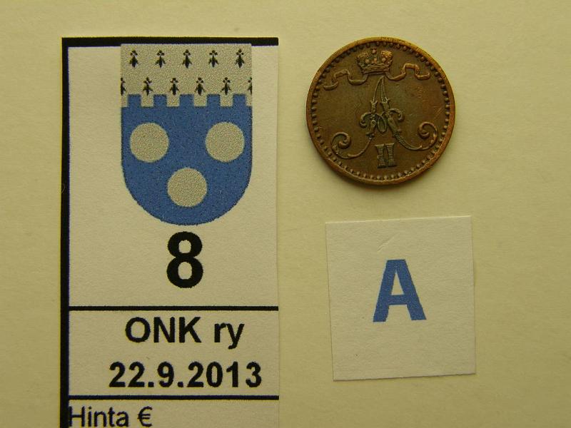 k-0008-a.jpg - Kohde 8 (kuva 1/2), lhthinta: 10 € / myyntihinta: 15 € 1 p 1871 arvop. nimikikirjaimet, l.puhd, kunto: 6