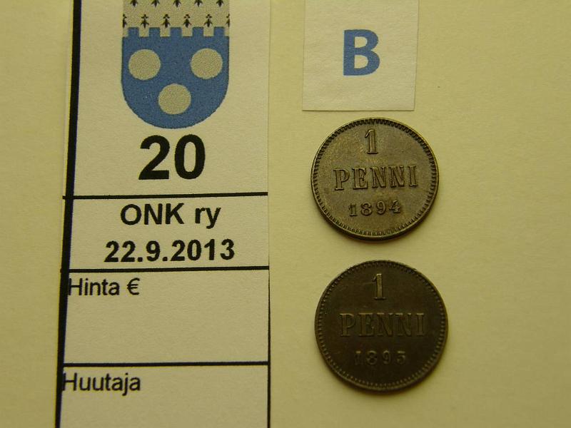 k-0020-b.jpg - Kohde 20 (kuva 2/2), lhthinta: 5 € / myyntihinta: 5 € 1 p 1894, -95, kunto: 6,5