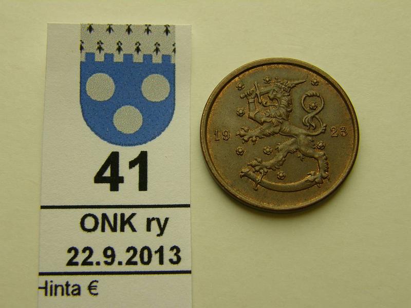 k-0041-a.jpg - Kohde 41, lhthinta: 5 € / myyntihinta: 5 € 10 p 1923 leimakiiltoa, kunto: 7