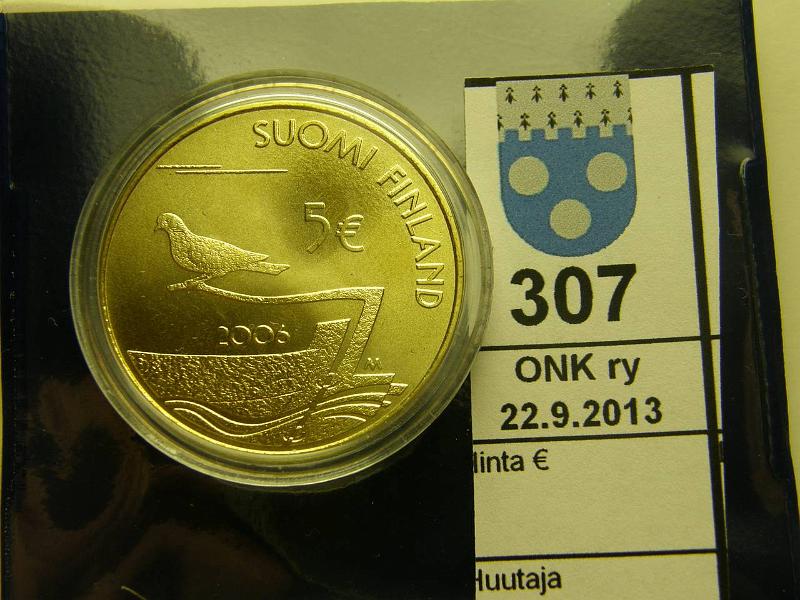 k-0307-a.jpg - Kohde 307, lhthinta: 8 € / myyntihinta: 8 € 5 € 2006 Ahvenanmaan demilitarisointi 150v, kotelo, tod, kunto: 9