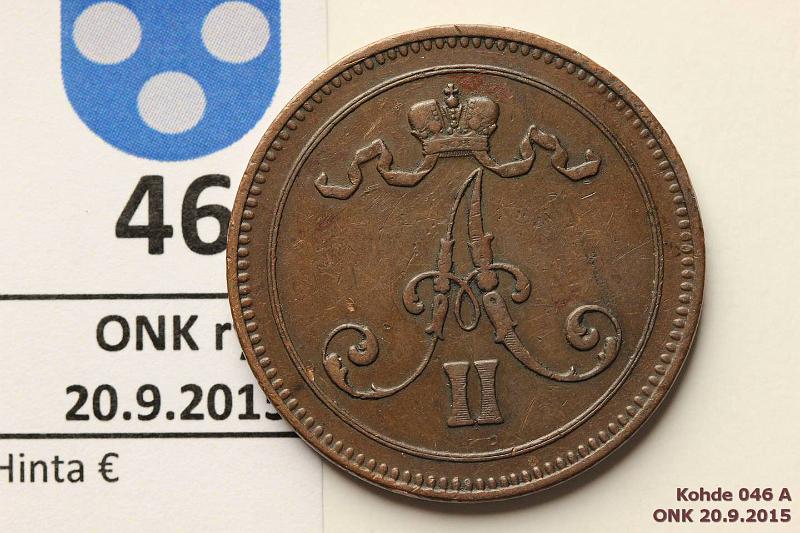 k-0046-a.jpg - Kohde 46 (kuva 1/2), lhthinta: 35 € 10 p 1866 SNY145.1, eprv, hyv kunto tlle v:lle, kunto: 5/6