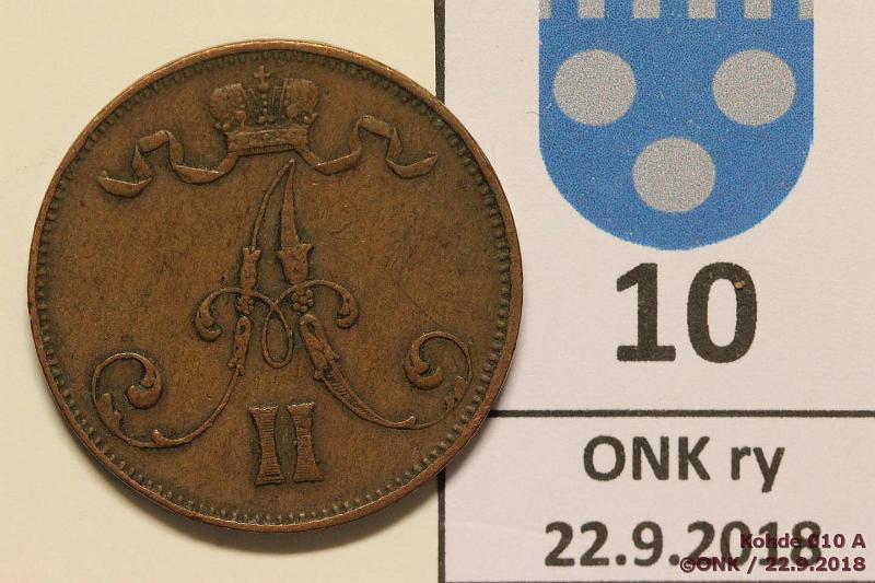 k-0010-a.jpg - Kohde 10 (kuva 1/2), lhthinta: 5 € / myyntihinta: 5 € 5 p 1873 Eprvja, kunto: 5