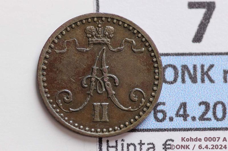 k-0007-a.jpg - Kohde 7 (kuva 1/2), lhthinta: 100 € / ei tarjouksia 1 p 1870, kunto: 5