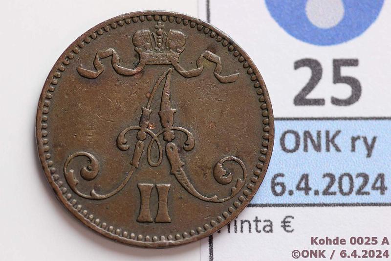 k-0025-a.jpg - Kohde 25 (kuva 1/2), lhthinta: 10 € / ei tarjouksia 5 p 1867 Prvja, kunto: 4/5