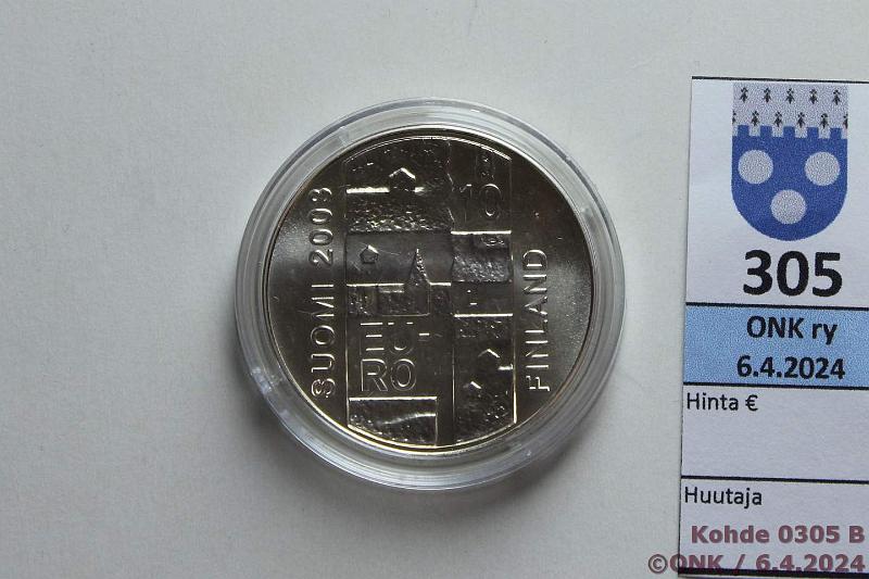 k-0305-b.jpg - Kohde 305 (kuva 2/2), lhthinta: 12 € / myyntihinta: 15 € 10 € 2003 Ag, BU, Chydenius, kaps, kunto: 9