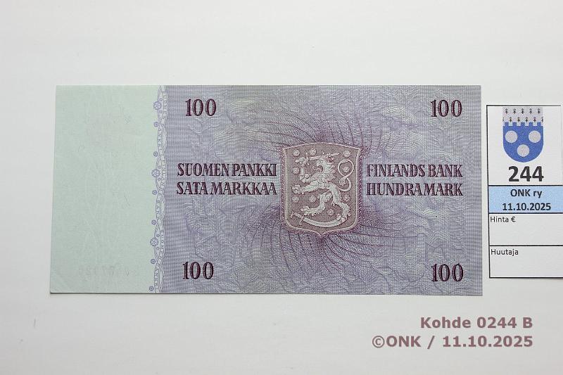 k-0244-b.jpg - Kohde 244 (kuva 2/2), l�ht�hinta: 50 &euro; / ei tarjouksia 100 mk 1963 LA SNY 183.3.1 G9487020 SIM-Ko1, kunto: 9