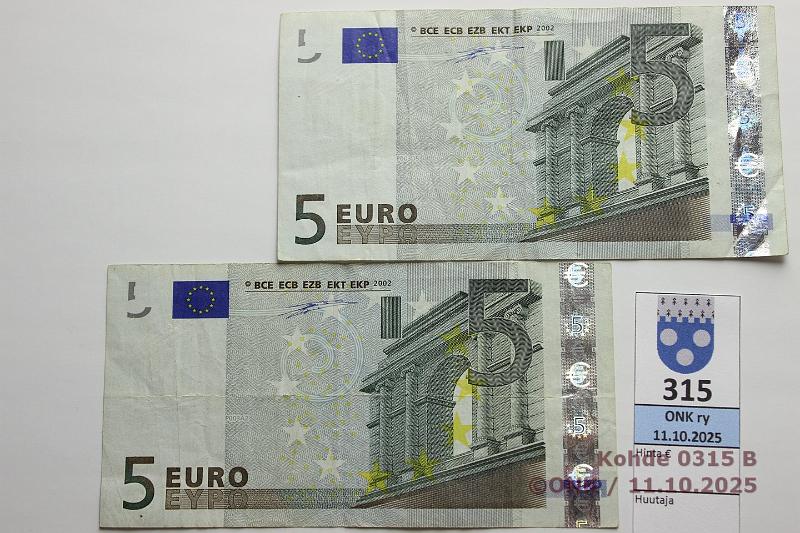 k-0315-b.jpg - Kohde 315 (kuva 2/2), l�ht�hinta: 50 &euro; / myyntihinta: 50 &euro; Saksa (2) 1/1/X/P3 X03851200244 P003 A2 Dui, var A, X04697173874 P003 D5 Dui, var B, kunto: 4