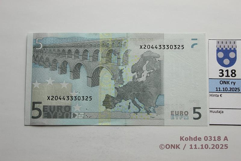 k-0318-a.jpg - Kohde 318 (kuva 1/2), l�ht�hinta: 12 &euro; / ei tarjouksia Saksa 1/2/X/R6 X20443330325 R006 A2 Tri, var B, kunto: 8