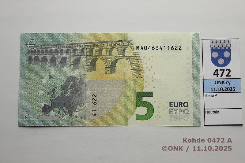 k-0472-a.jpg - Kohde 472 (kuva 1/2), l�ht�hinta: 8 &euro; / ei tarjouksia Portugali 1/3/M2 MA0463411622 M002 D2 Dra, painuma, kunto: 8