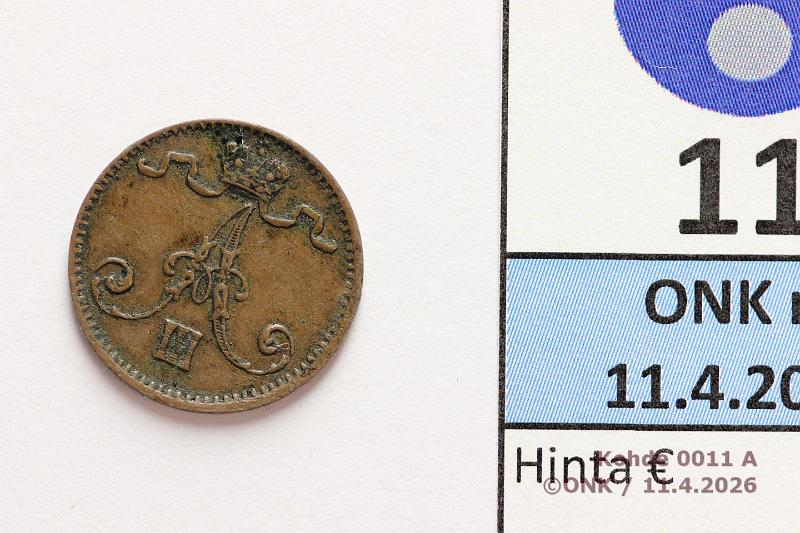 k-0011-a.jpg - Kohde 11 (kuva 1/2), l�ht�hinta: 20 &euro; / myyntihinta: 20 &euro; 1 p 1881 , kunto: 5
