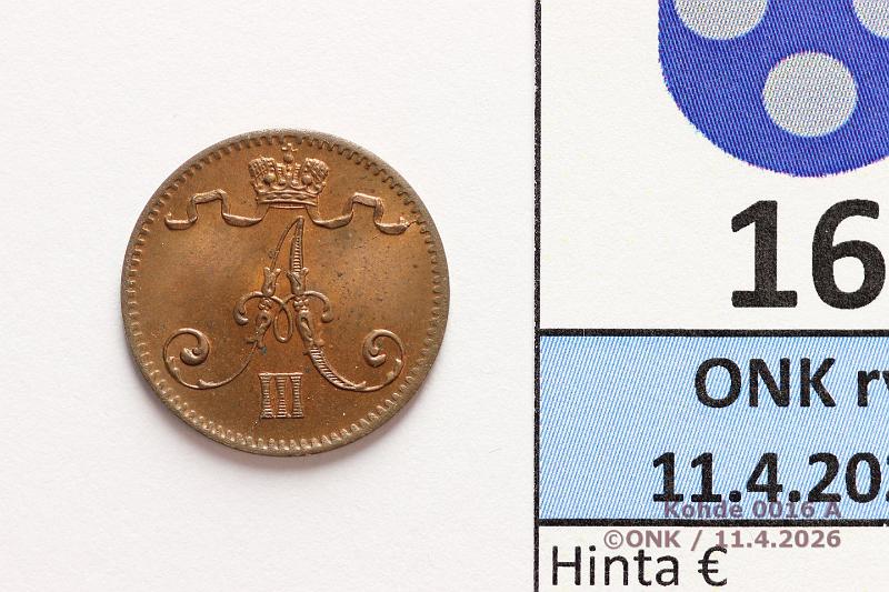 k-0016-a.jpg - Kohde 16 (kuva 1/2), l�ht�hinta: 20 &euro; / myyntihinta: 48 &euro; 1 p 1888 Loistelias!, kunto: 9