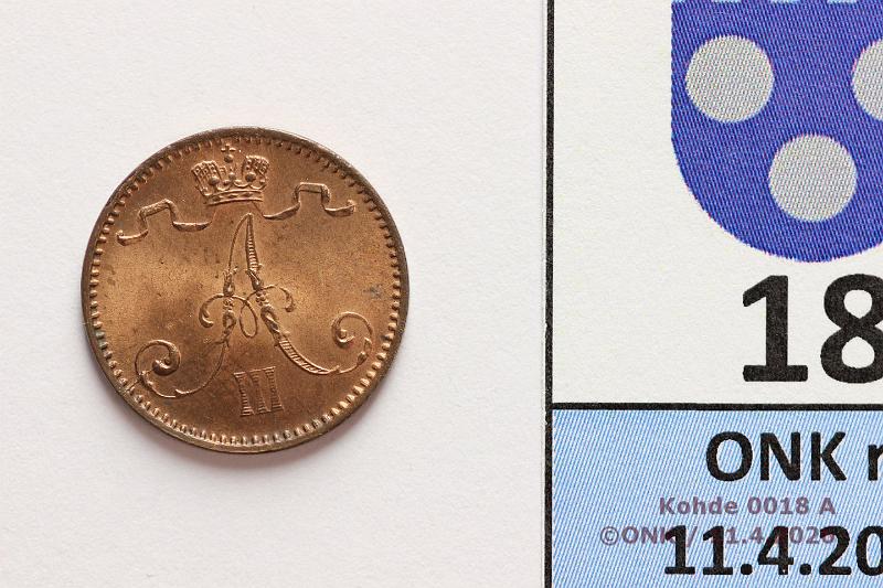 k-0018-a.jpg - Kohde 18 (kuva 1/2), l�ht�hinta: 20 &euro; / myyntihinta: 20 &euro; 1 p 1892 Leimakiiltoinen, phpja, ter�v� ly�nti!, kunto: 9