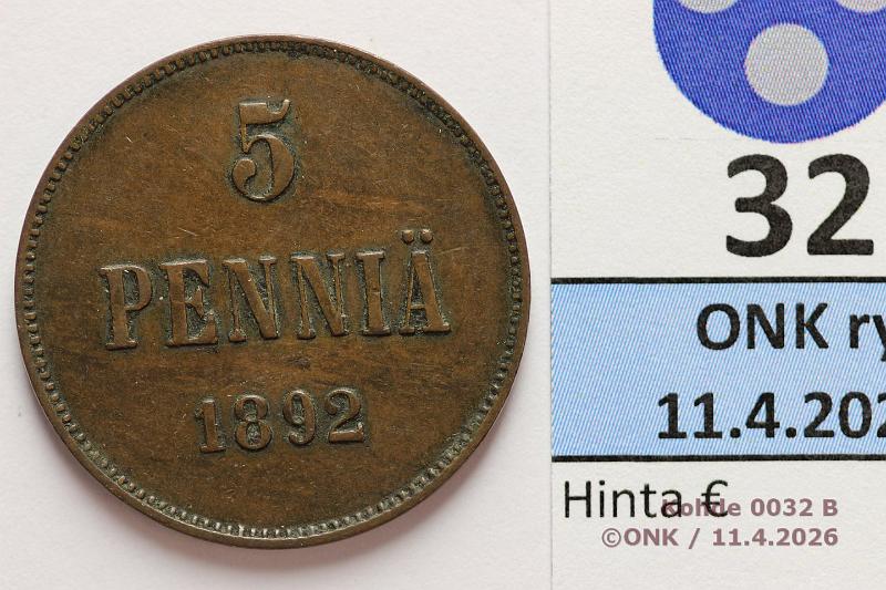 k-0032-b.jpg - Kohde 32 (kuva 2/2), l�ht�hinta: 5 &euro; / ei tarjouksia 5 p 1892 Lpuhd, kunto: 5