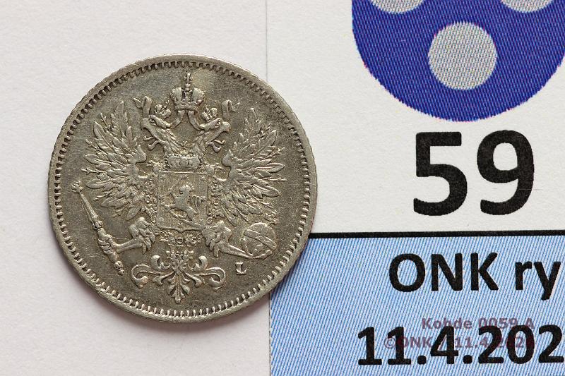 k-0059-a.jpg - Kohde 59 (kuva 1/2), l�ht�hinta: 5 &euro; / myyntihinta: 5 &euro; 25 p 1910 Ag, hnja, kunto: 6/7