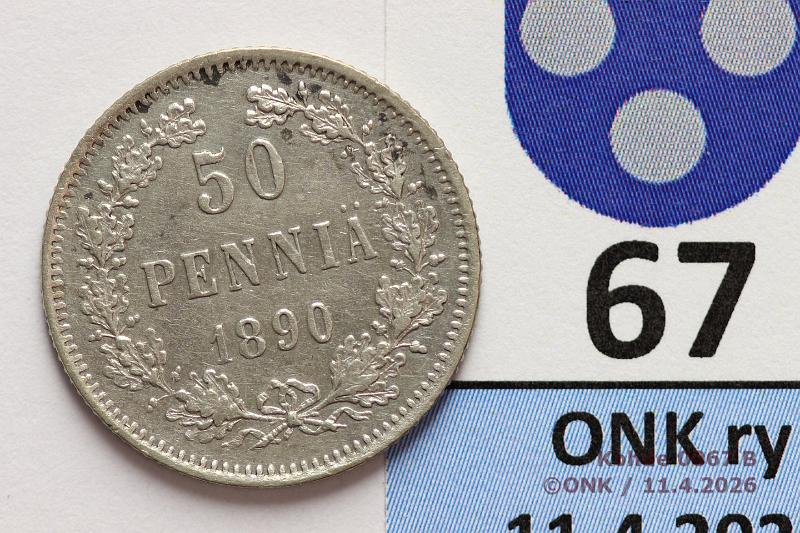 k-0067-b.jpg - Kohde 67 (kuva 2/2), l�ht�hinta: 25 &euro; / ei tarjouksia 50 p 1890 Ag, kaunis!, kunto: 7