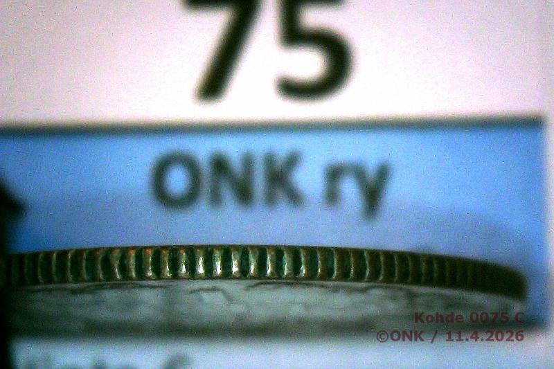 k-0075-c.jpg - Kohde 75 (kuva 3/3), l�ht�hinta: 50 &euro; / myyntihinta: 58 &euro; 1 mk 1864 Ag, SNY 397.1.1.2, uusi rihlaus, nja, kunto: 3