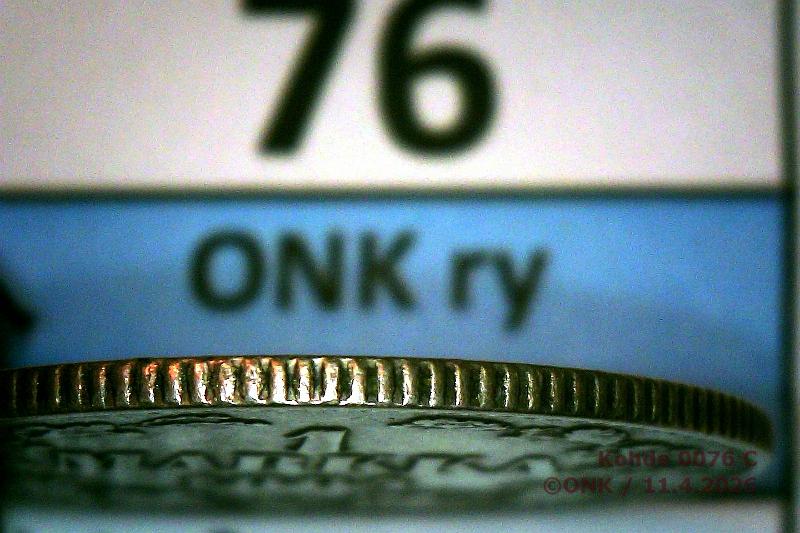 k-0076-c.jpg - Kohde 76 (kuva 3/3), l�ht�hinta: 50 &euro; / myyntihinta: 64 &euro; 1 mk 1864 Ag, SNY 397.1.1.2, uusi rihlaus, nja, kunto: 4
