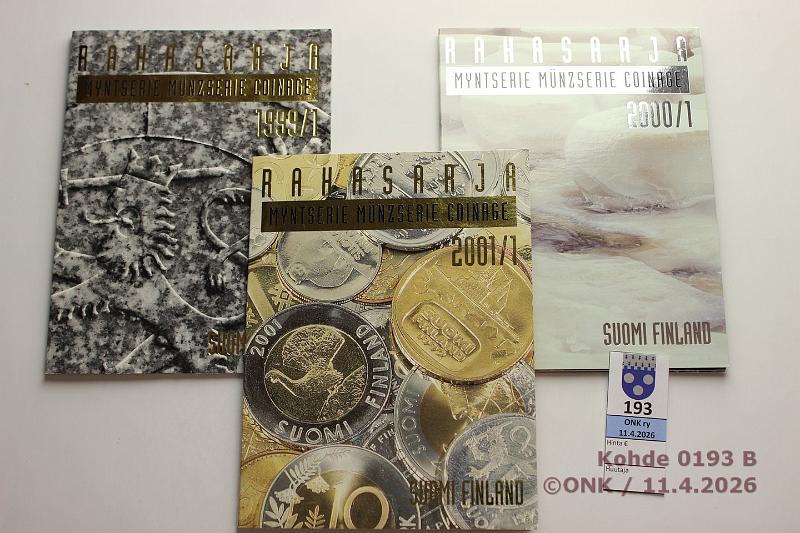 k-0193-b.jpg - Kohde 193 (kuva 2/2), l�ht�hinta: 25 &euro; / myyntihinta: 27 &euro; Rp:n vuosisarjat 1993II, -94II, -95, -96, -98, -99I, 2000I, -01I , kunto: 9